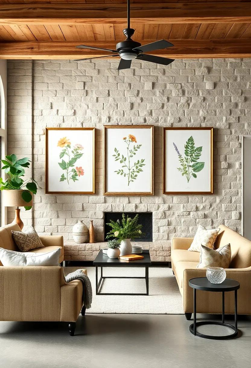 vintage Vibes: Utilize antique frames for your botanical prints to evoke a sense of history and charm, seamlessly blending with your farmhouse aesthetic