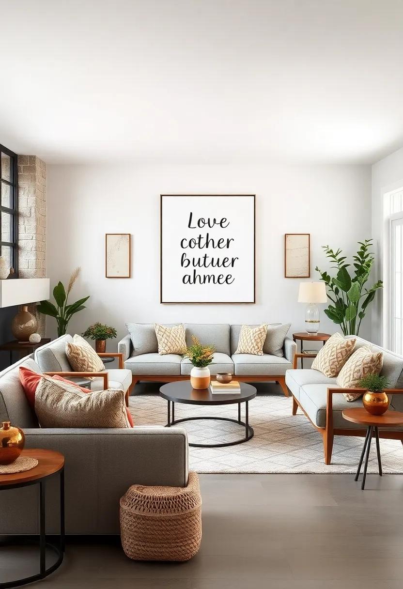 Incorporate Minimalist ⁣Typography: display‍ inspirational quotes in simple fonts on a canvas or framed ‌poster for a modern farmhouse vibe