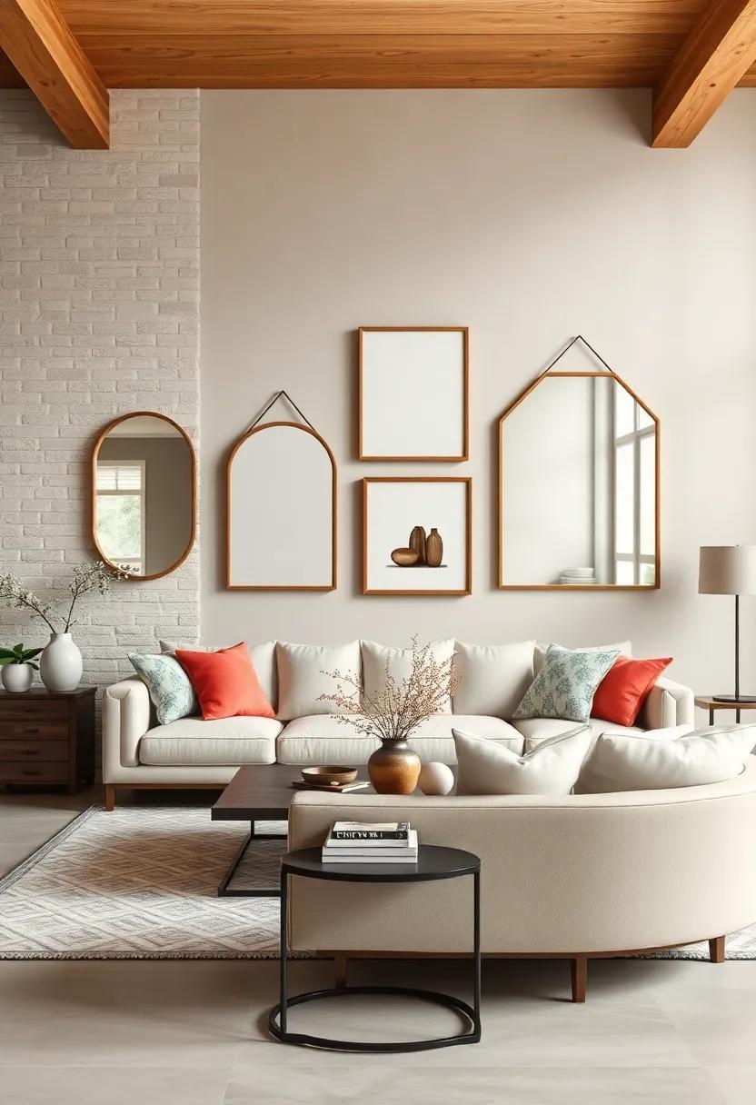 Display‌ Vintage Mirrors: Strategically⁣ place mirrors with minimalist frames ⁣to enhance the feeling of space and reflect natural light throughout the room