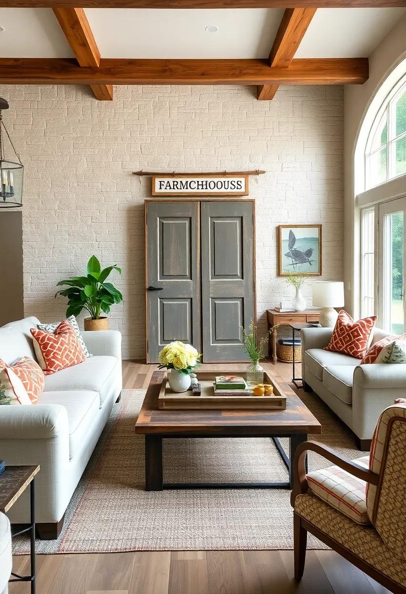 Repurposed Finds: Transform a vintage ⁢door into a coffee table and accent ⁢it with a corresponding vintage sign ⁢for a unique and rustic vibe