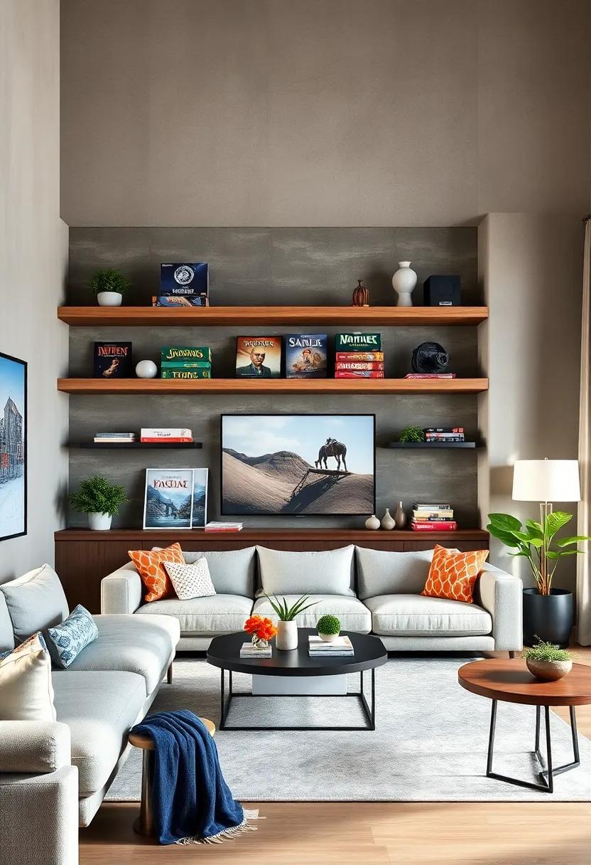 Family Game Night Ready: Install ‌floating shelves dedicated to board ‍games,⁤ creating an accessible and⁤ stylish ⁤display for⁤ family ​fun