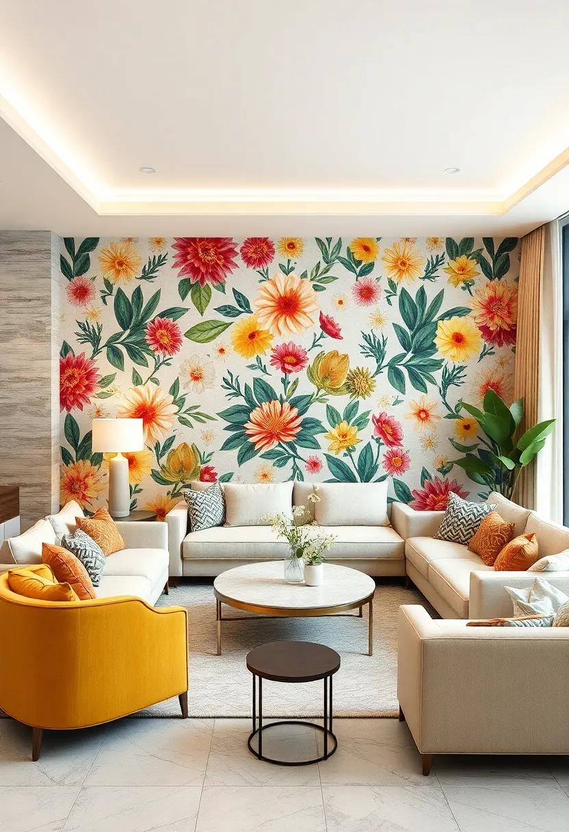 Graphic Floral Fusion: get creative with a modern twist on florals featuring geometric patterns that strikingly blend nature and contemporary design