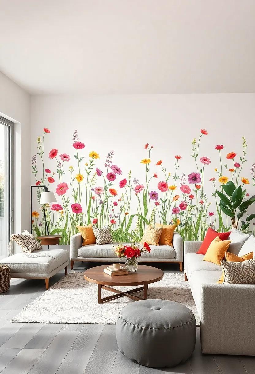 Whimsical Wildflowers: Capture the essence of a meadow with a playful arrangement of wildflowers in joyful hues for a cheerful ambiance