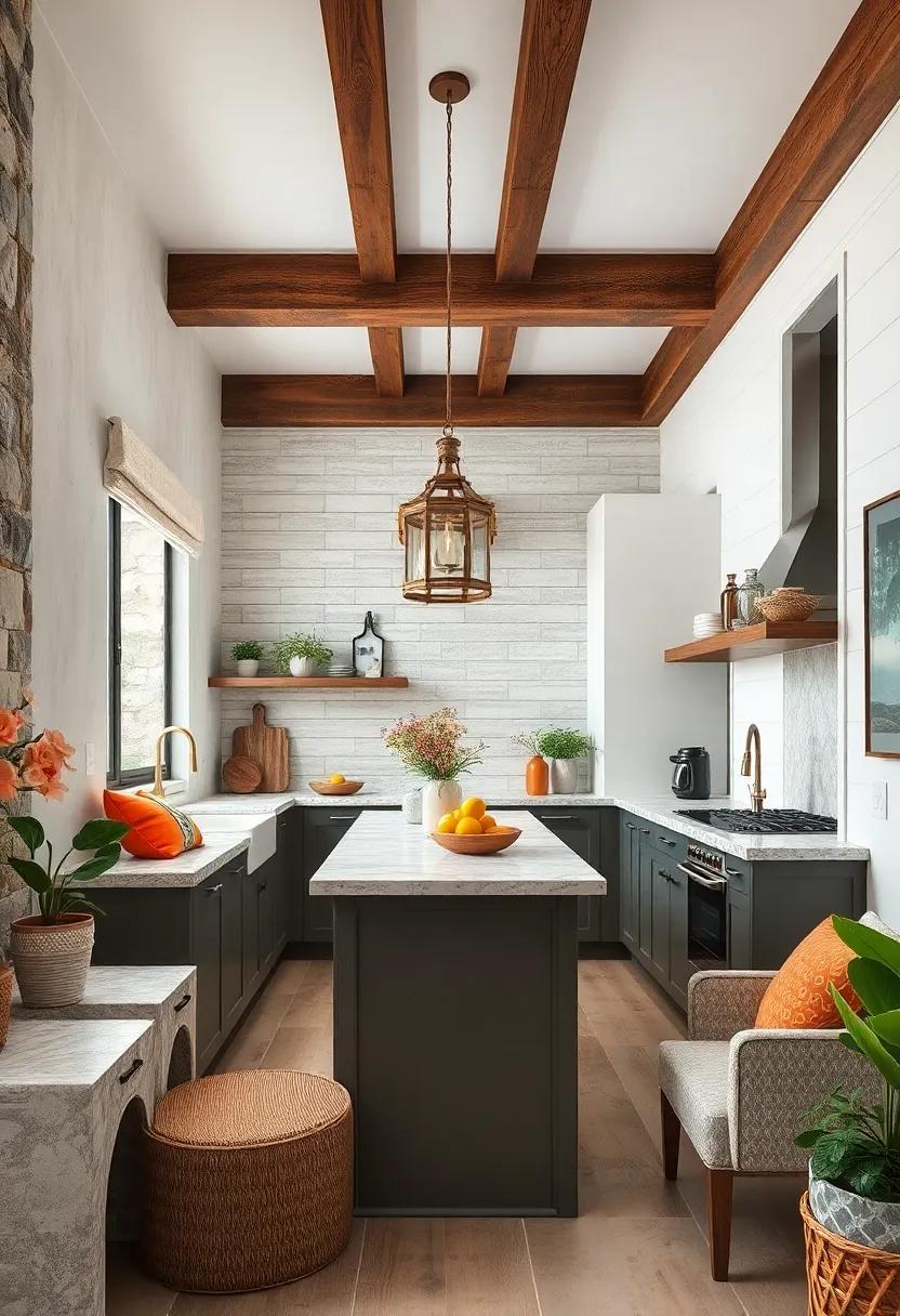 Rustic Elements: Introduce rustic wood ⁤beams or shiplap walls for a‌ cozy charm that balances modern design with traditional appeal