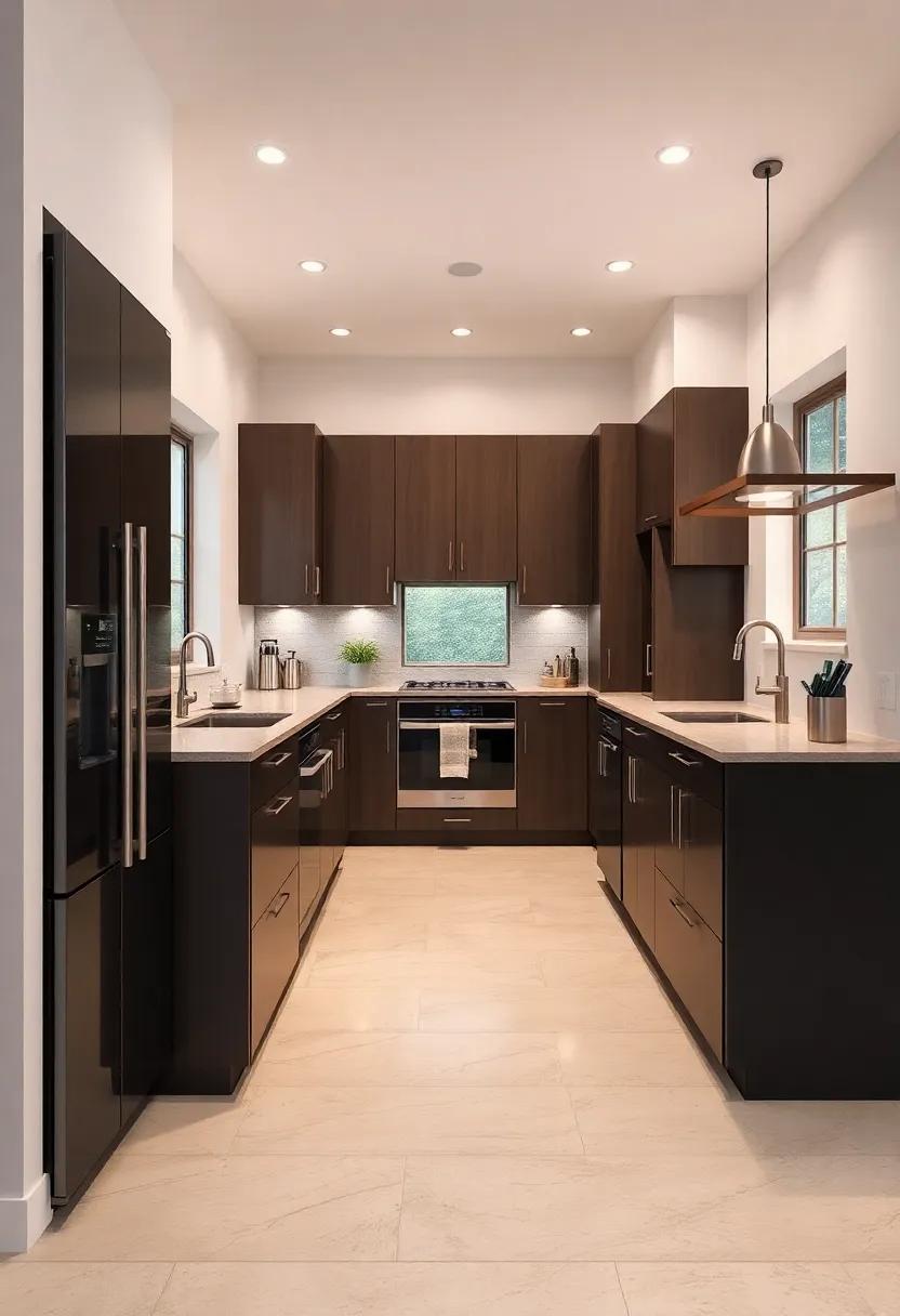 High-tech ⁣Haven: A contemporary‍ galley kitchen equipped with⁤ smart technology,including a tech-savvy island ⁢that⁤ integrates charging stations and innovative​ appliances for the modern chef