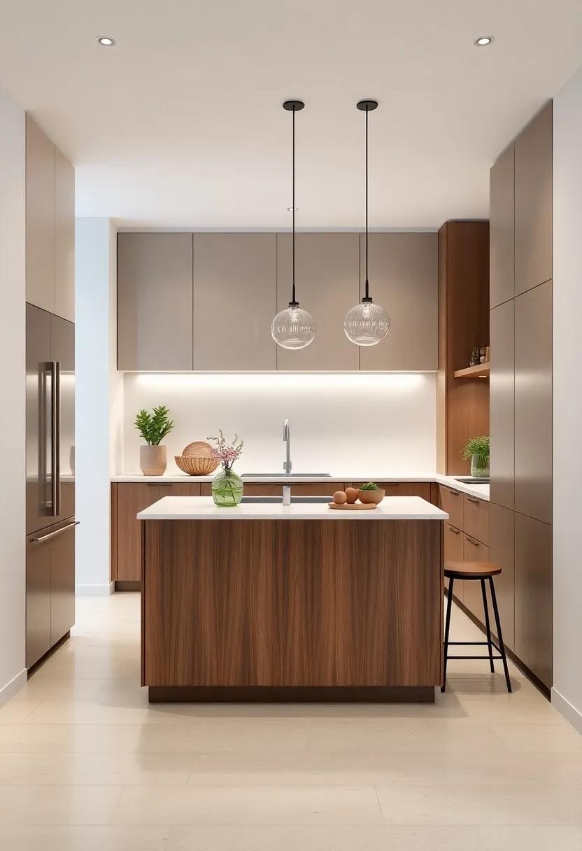 urban Oasis:⁤ A modern city galley‍ kitchen crafted with ⁤sleek lines and a compact island that serves as a⁣ functional ⁣centerpiece,‌ embodying the ‌essence⁤ of⁤ urban living