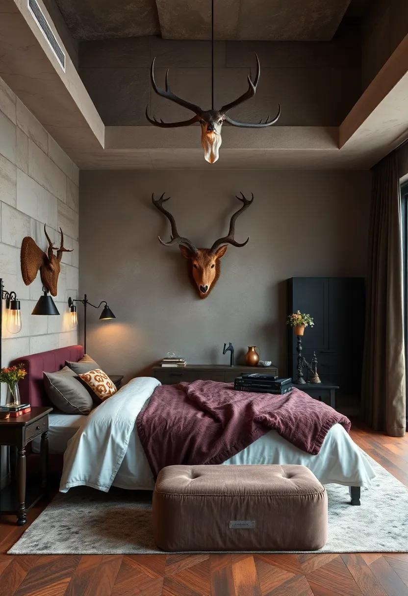 Taxidermy Accents: Consider tasteful and ethical taxidermy pieces that evoke a sense of the wild and mysterious, enhancing the gothic appeal