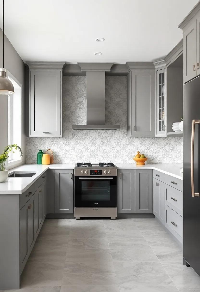 Furniture Fusion: Blending Gray Cabinets with Colorful​ Accents
