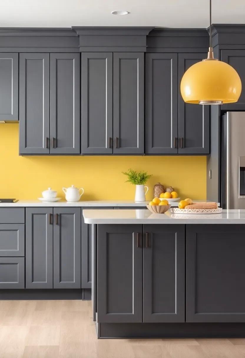 Soft Accents: Introduce soft, muted yellow hues‌ in accessories to create⁢ a harmonious balance ⁣with deeper gray cabinetry