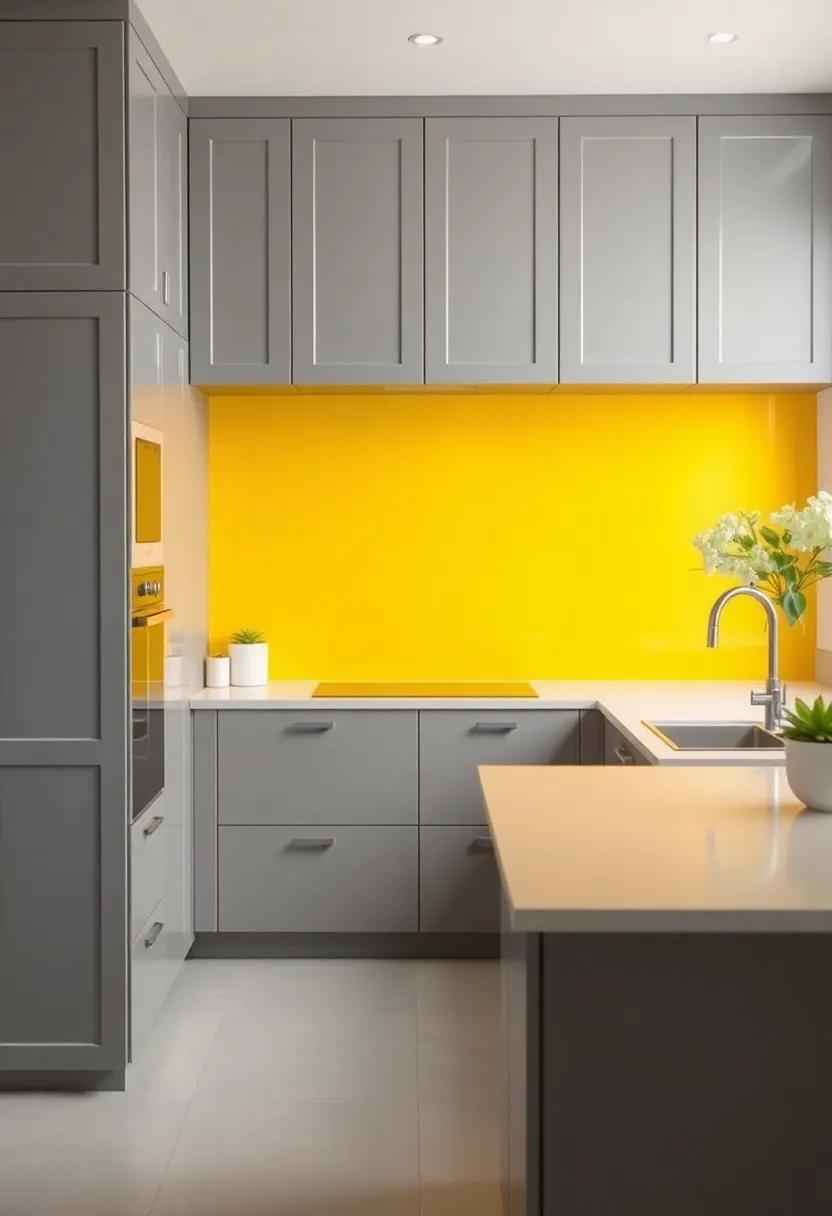 Custom Murals:‌ Commission a mural that⁢ incorporates shades of gray and yellow for a unique artistic expression in your kitchen