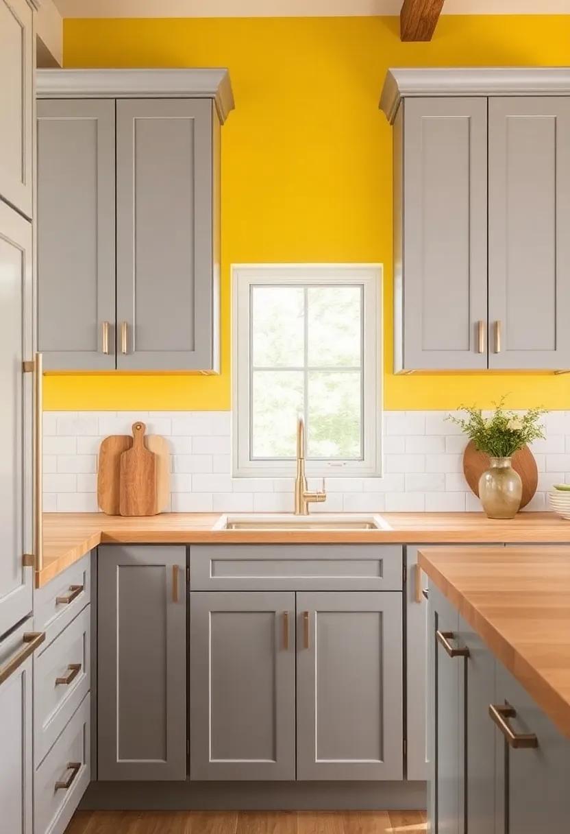 Natural Wood Touches: Pair gray cabinets with warm wood elements like a butcher block countertop to soften the space