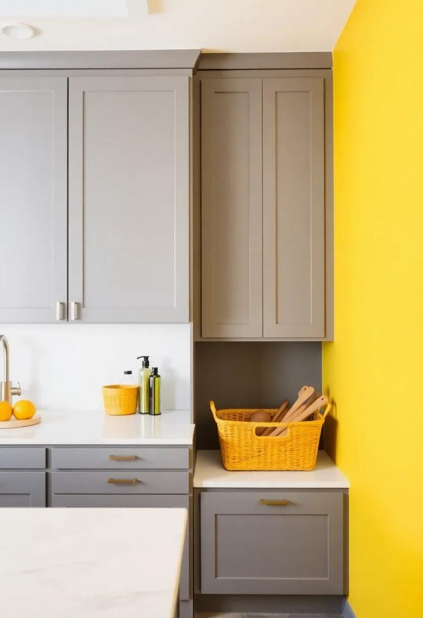 Creative Storage Solutions: ‌Use bright yellow baskets or bins for storage, keeping essentials​ organized while adding color