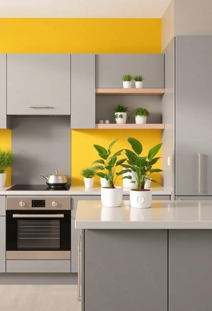 Fresh Greenery: Add potted​ plants to introduce‌ a fresh ⁢touch that captures the spirit of both⁣ gray and yellow in nature