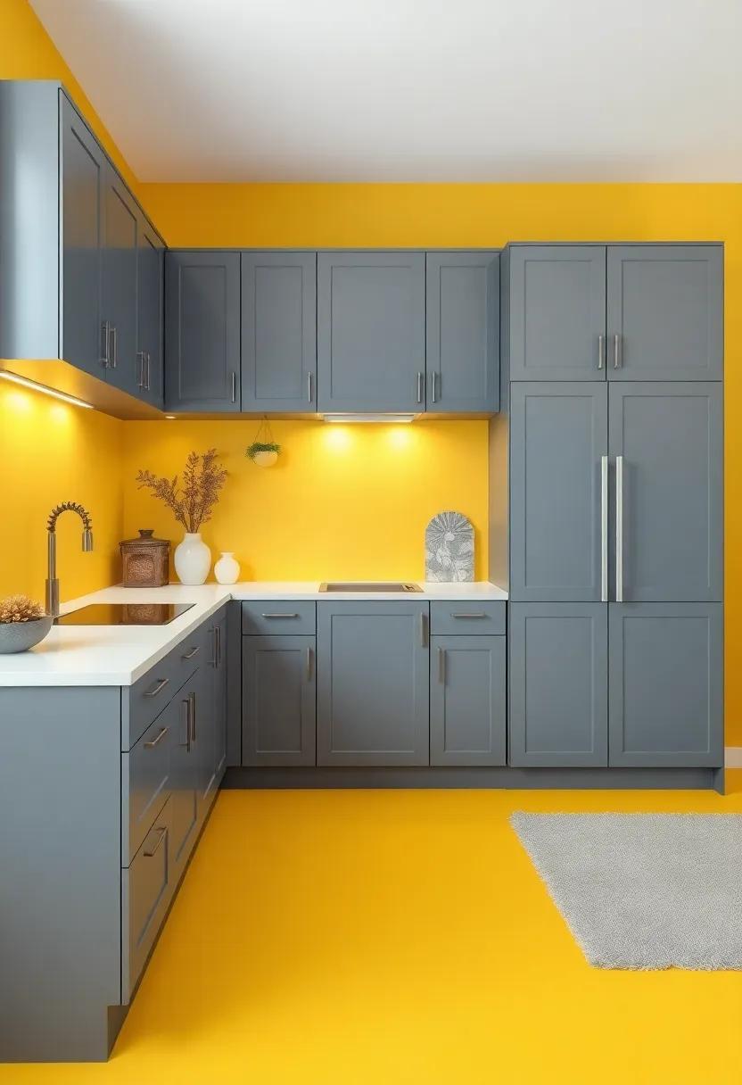 Monochromatic Accessories: Use varying shades of gray in accessories to create a cohesive look that ⁣complements the yellow backdrop