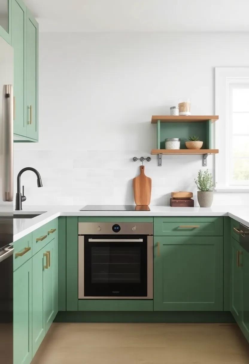 Update ‍Fixtures: Combine sage​ green cabinets with modern black or matte brass fixtures for a trendy yet timeless look