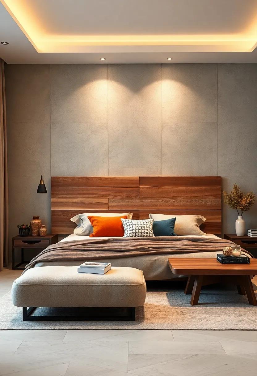 Upcycled Pallet: Celebrate sustainability with a headboard crafted from upcycled wooden pallets, bringing an eclectic charm to any space