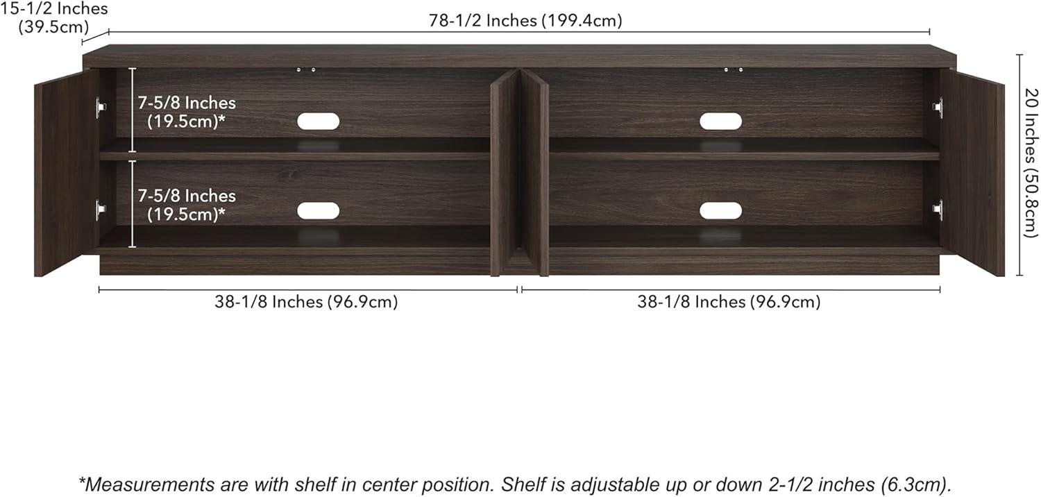Henn&Hart ⁣Fluted TV Stand helps‌ keep your ​living room tidy