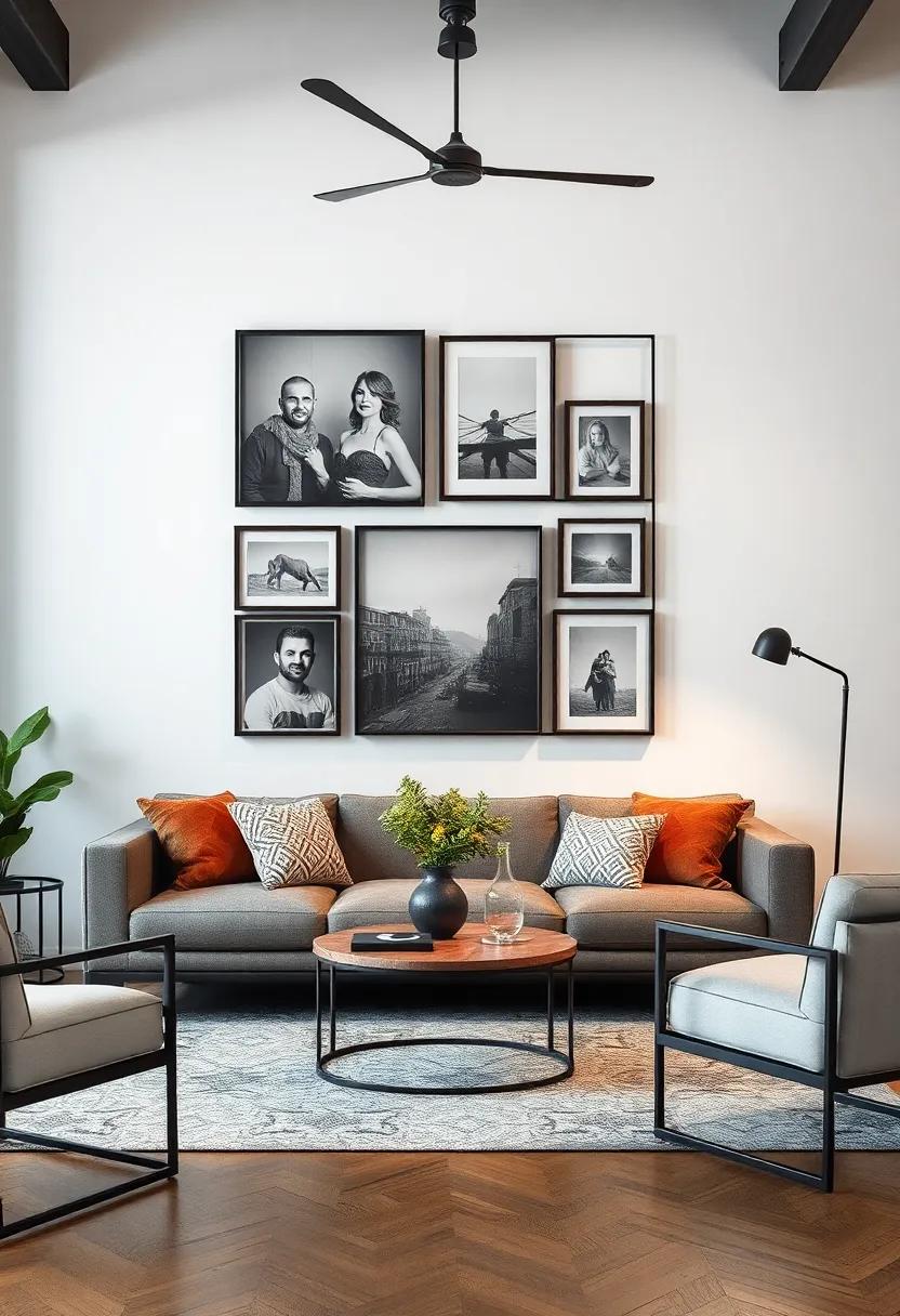 Metallic Frame Gallery: Showcase​ family photos or artwork in metal frames to unify your decor while maintaining ‍an industrial feel