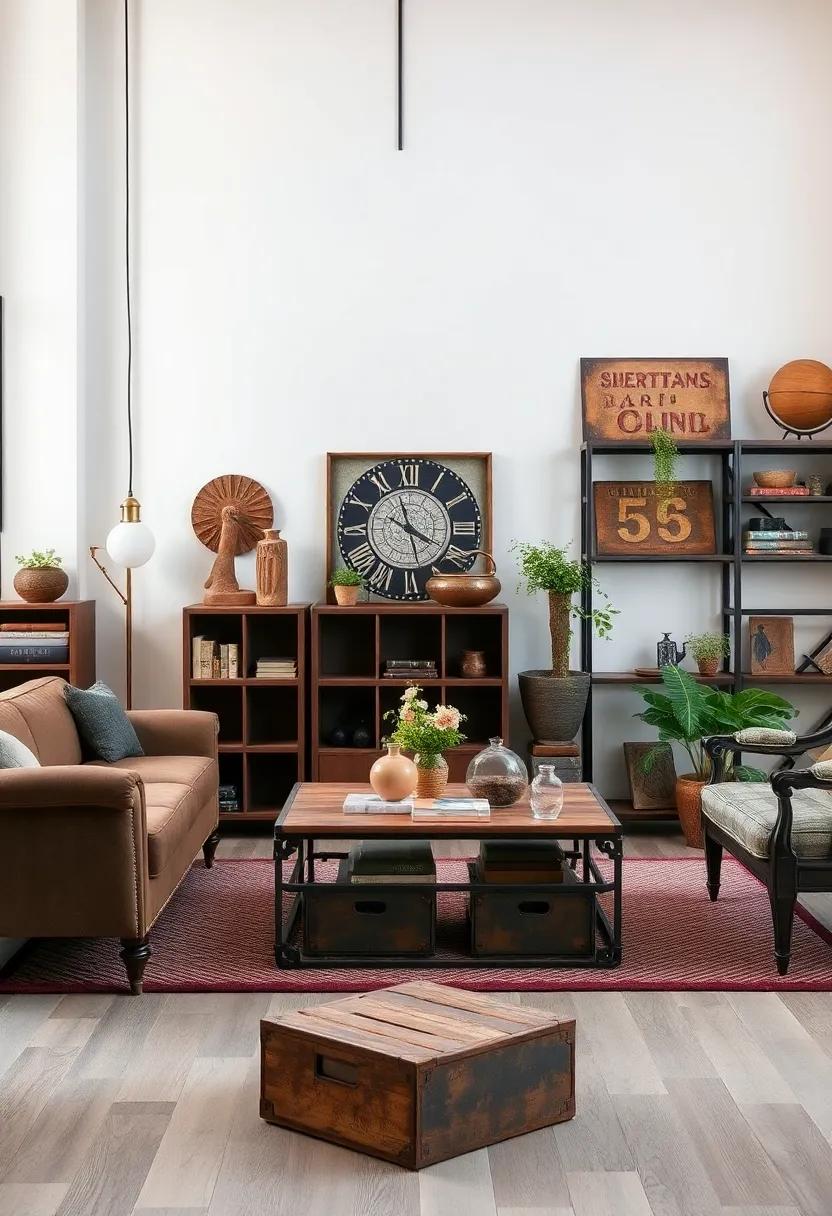 Shop for Industrial Decor:‍ Source items⁤ from flea markets ⁢or ⁢antique shops, such as old factory signs or metal crates, to bring authentic industrial charm ⁣into your home