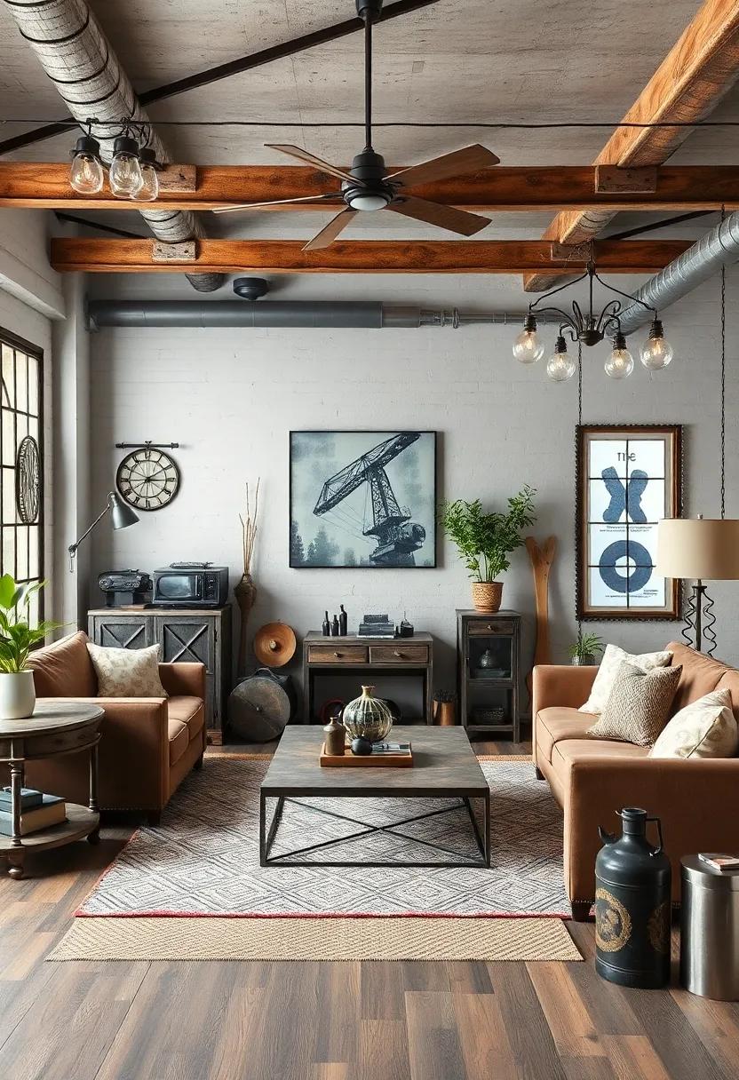 Vintage Metal Accessories:‍ Incorporate vintage or reclaimed metal pieces, such ​as old machinery or tools, to infuse history and authenticity ​into your decor