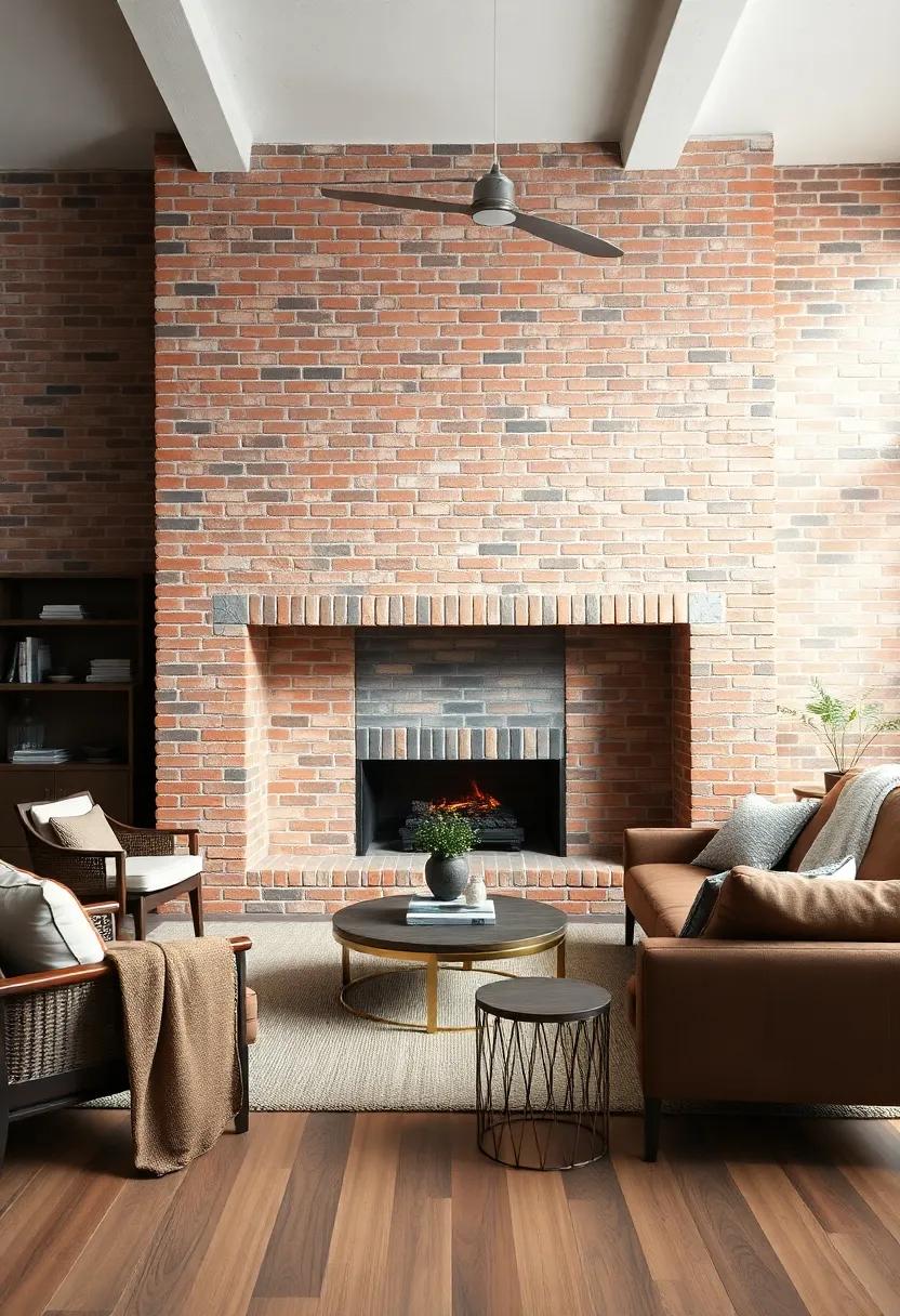Embracing the Raw​ Elegance of Exposed Brickwork⁣ in Industrial Living Rooms