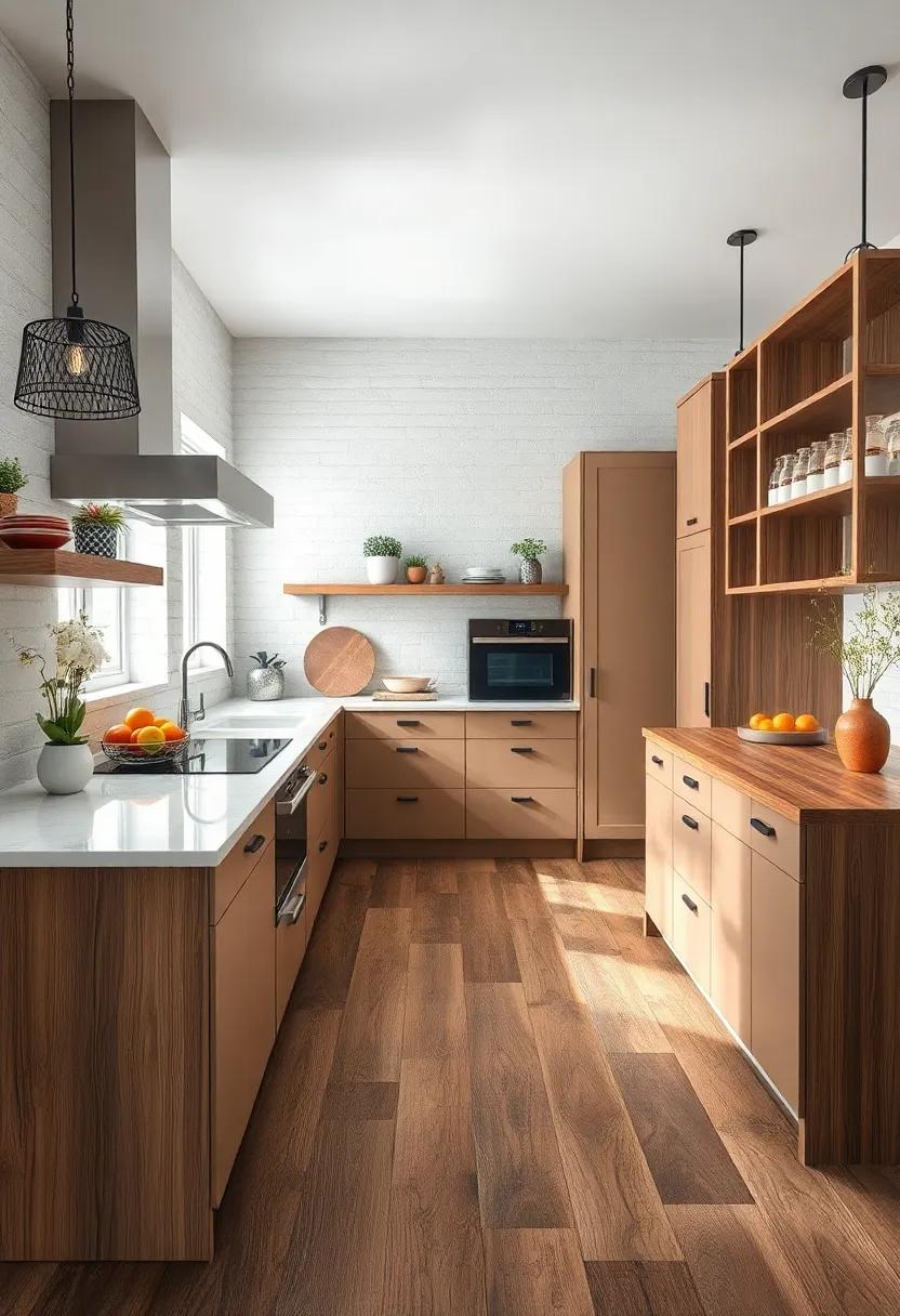 Reclaimed Wood Planks: Incorporate sustainability into your kitchen with reclaimed wood planks that tell a story and add rich textures