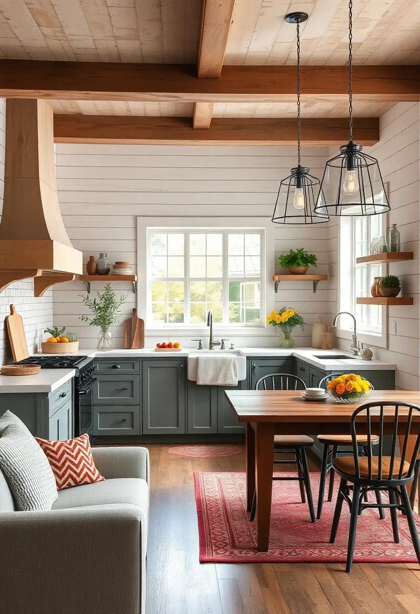 Farmhouse Chic:⁢ introduce rustic elements such as shiplap walls and antique accents for a cozy, inviting atmosphere