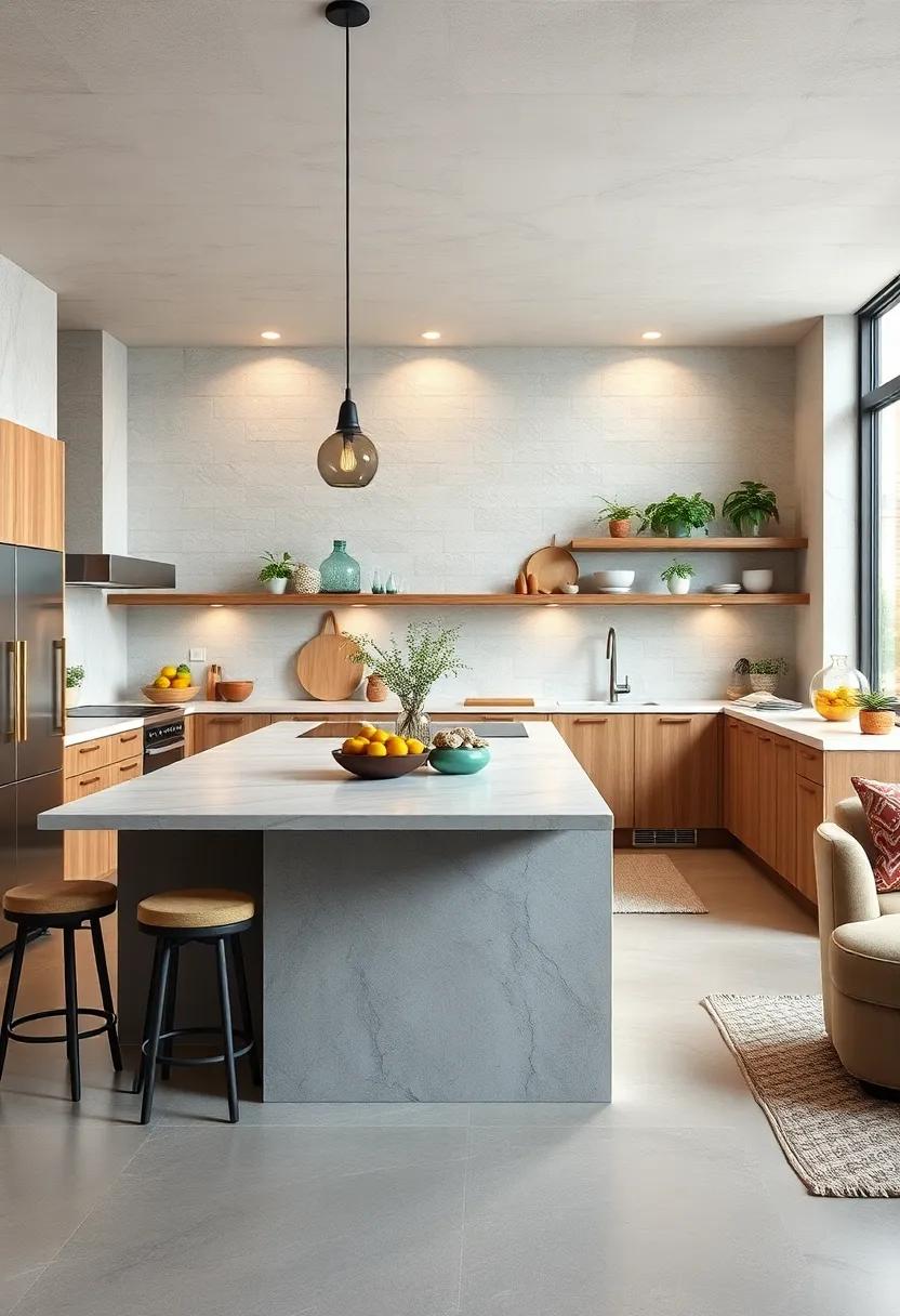 Functional Kitchen islands: Incorporate a multifunctional island with seating to enhance both cooking and socializing