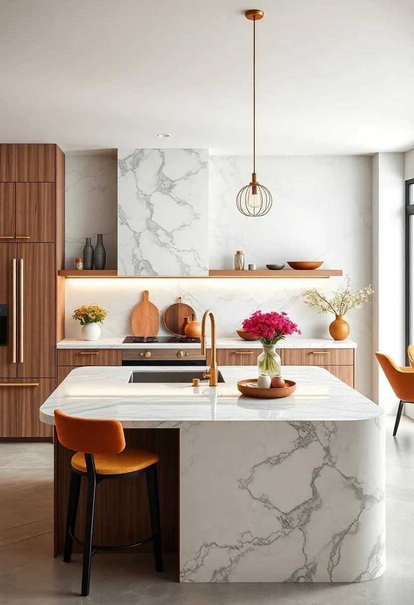 Luxurious Marble ⁢Countertops: Elevate your space with elegant⁢ marble, bringing beauty and durability to your culinary workspace