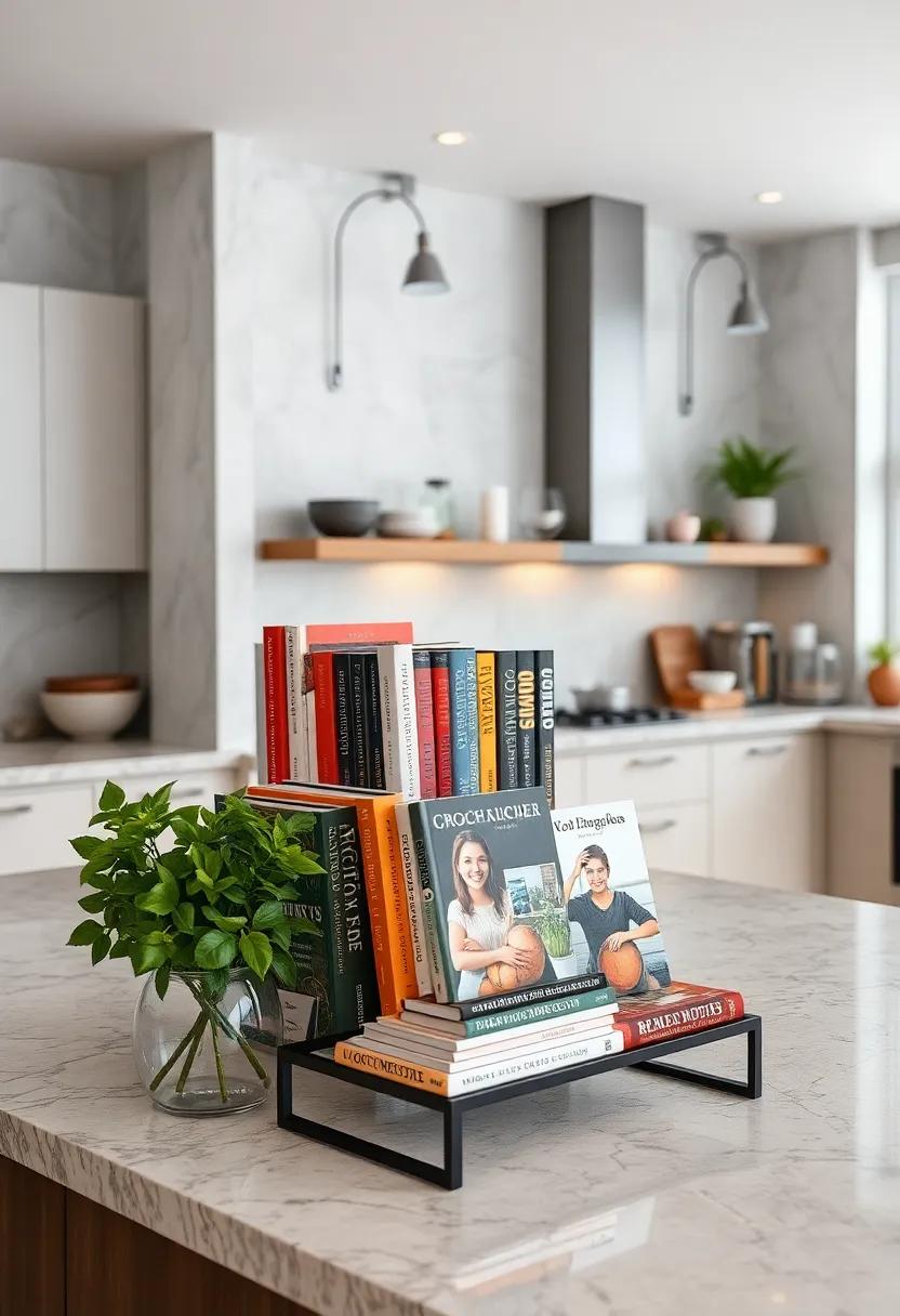 Personalized⁢ Cookbooks:‍ showcase a collection of your favorite cookbooks on a ‌stand or shelf, making a statement and inspiring culinary adventure