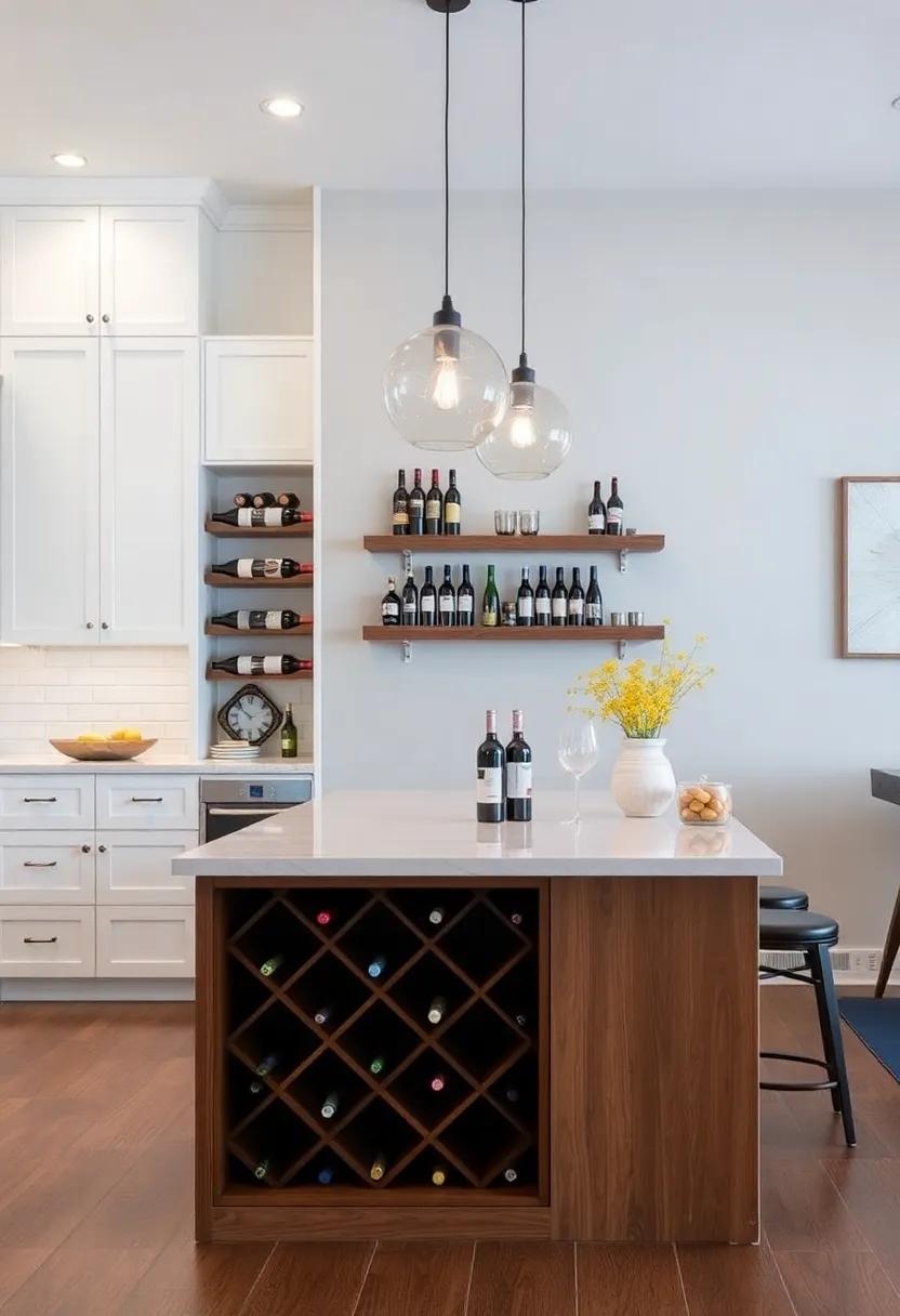 Install a Wine Rack: Incorporate a built-in wine rack to seamlessly combine style and storage for wine enthusiasts