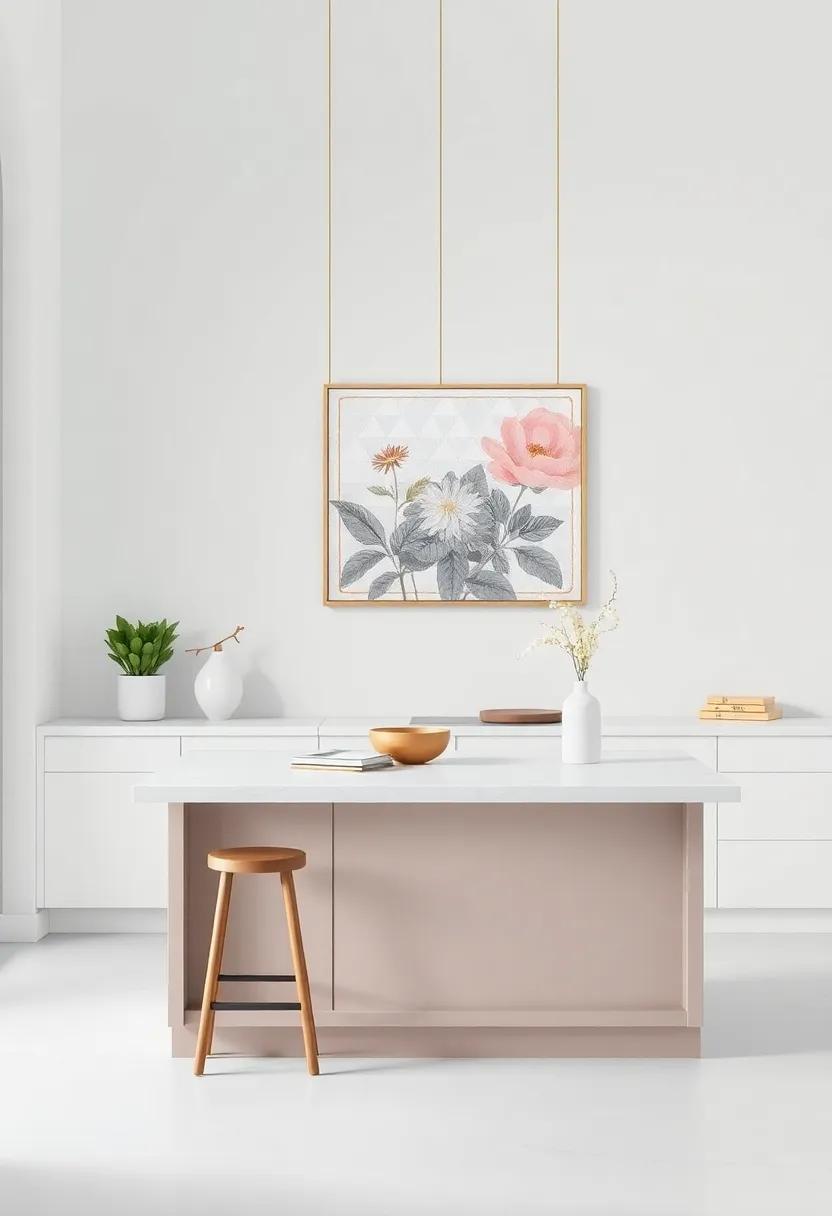 Personalize with Artwork: Hang a favorite piece of art above your island to showcase your personality and spark conversation