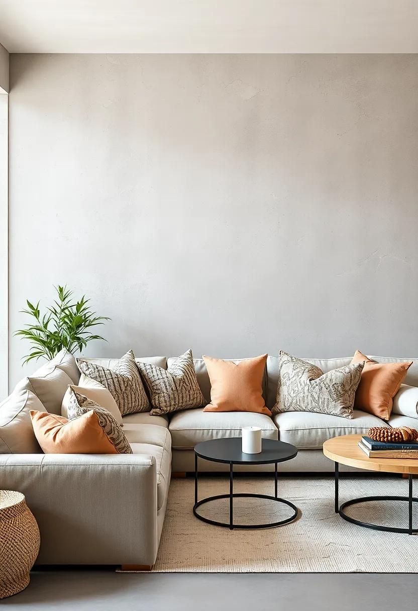 Layer ⁤with ⁤Cushions: Use an assortment of light gray⁢ and beige cushions on your sofa,playing with textures and patterns to create a welcoming and stylish seating area