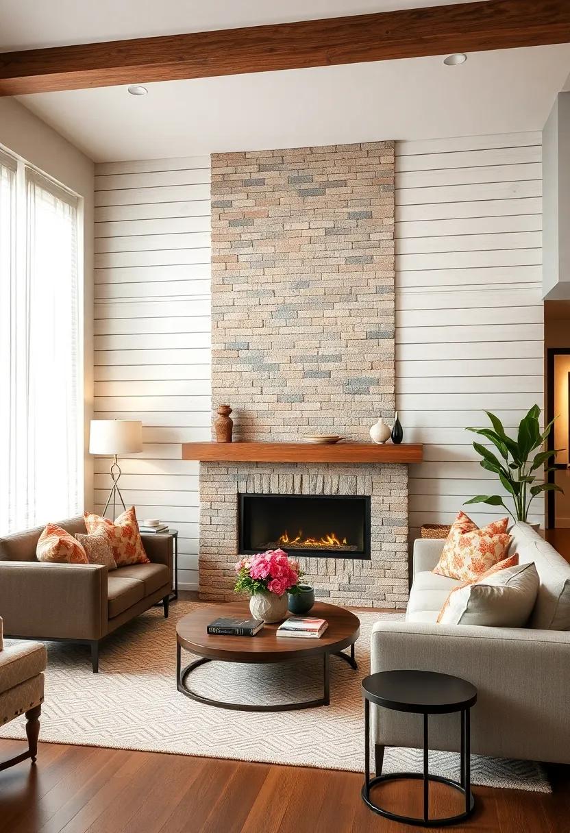 Textured Contrast: Combine ‌shiplap with other materials, like brick or stone, for a dynamic look that​ adds ​depth and interest to your living‌ room
