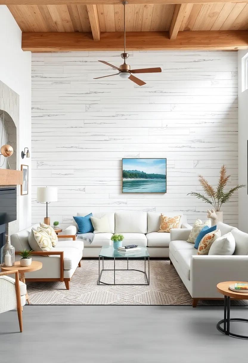 Whitewashed Wonder:⁣ A whitewashed shiplap accent ‌wall can create a⁢ beachy, ⁣casual⁣ feel that pairs ‌beautifully with ​coastal decor