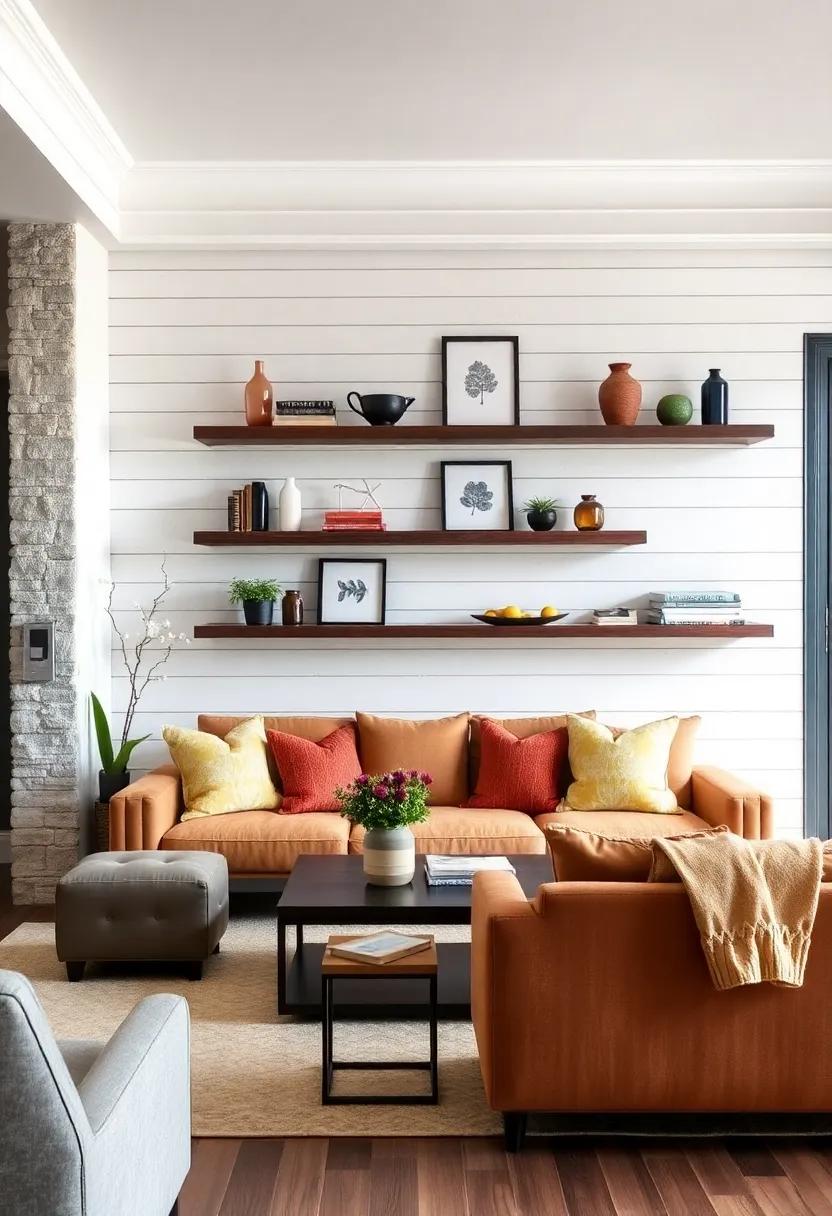 Farmhouse Chic: Incorporate⁢ shiplap into⁤ a farmhouse-style​ living room,⁣ accenting it with vintage furniture ‌and accessories for a charming touch