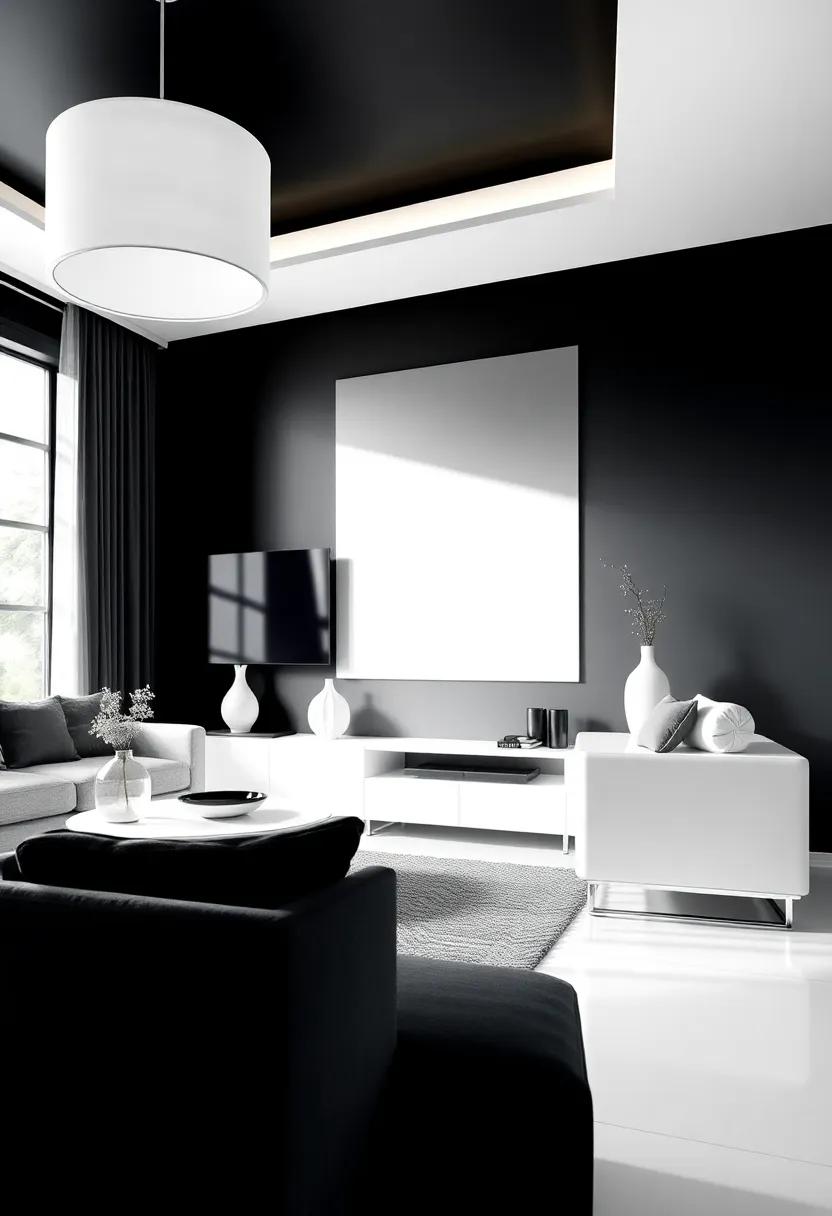 Lighting Effects: How to Illuminate Black Walls and White Decor