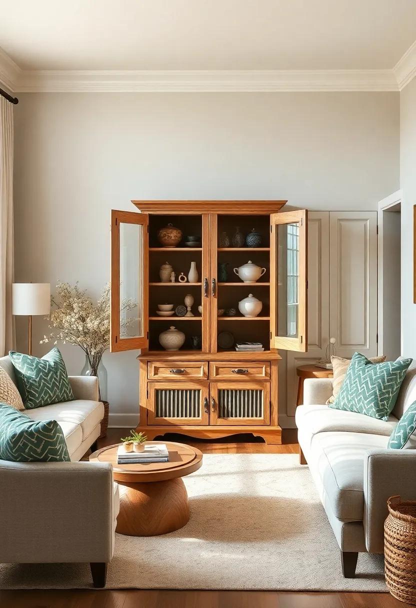 Opt for an armoire with glass doors to showcase your prized collectibles while keeping dust at bay