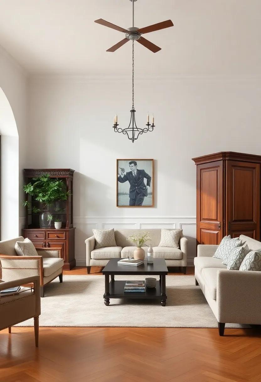 Use a rich mahogany armoire to impart a touch of elegance, perfectly suited for formal living spaces or traditional designs