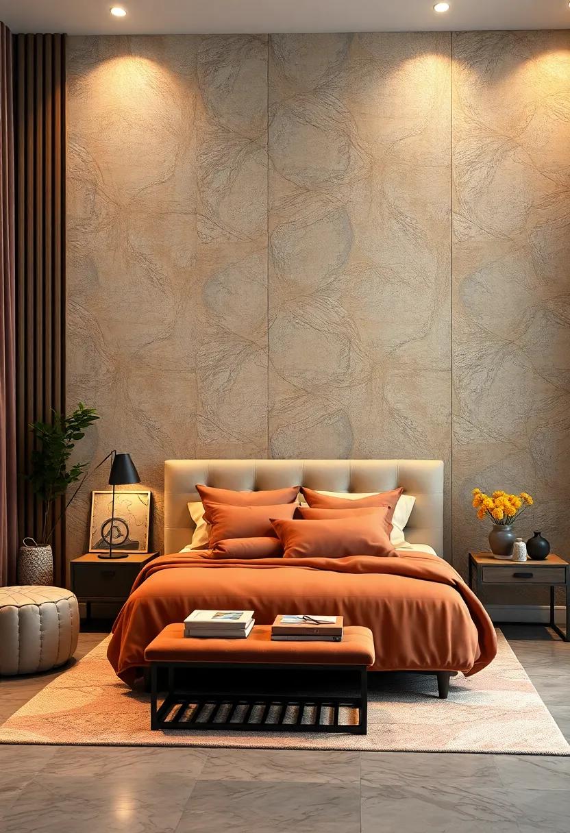Warm Neutrals and Earth Tones: create a cozy retreat with wallpapers in warm neutral shades that provide a soothing backdrop for relaxation