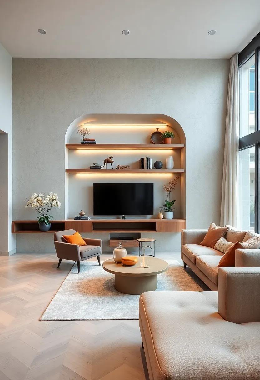 Curved Elegance: Soft, rounded shelves create ​a gentle⁤ flow​ in⁢ the room, ideal for ⁤contemporary⁤ designs that prioritize fluidity and ‍harmony