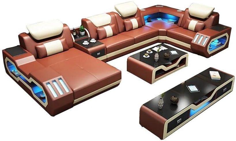 Luxury Italian Leather U-Shaped Sofa — how it fits your room