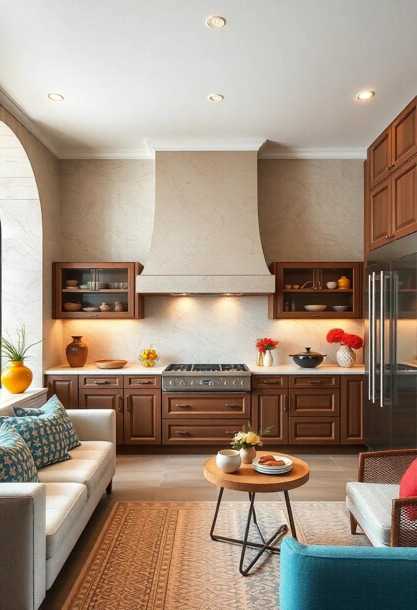 Mediterranean-Style Cabinets: Infuse your kitchen with warmth and ‌character through beautifully designed cabinets inspired by the Mediterranean palette