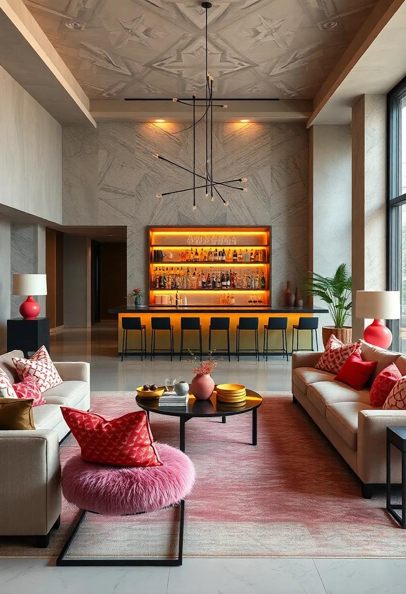 Use Bold Colors to make Your Bar Area Stand Out