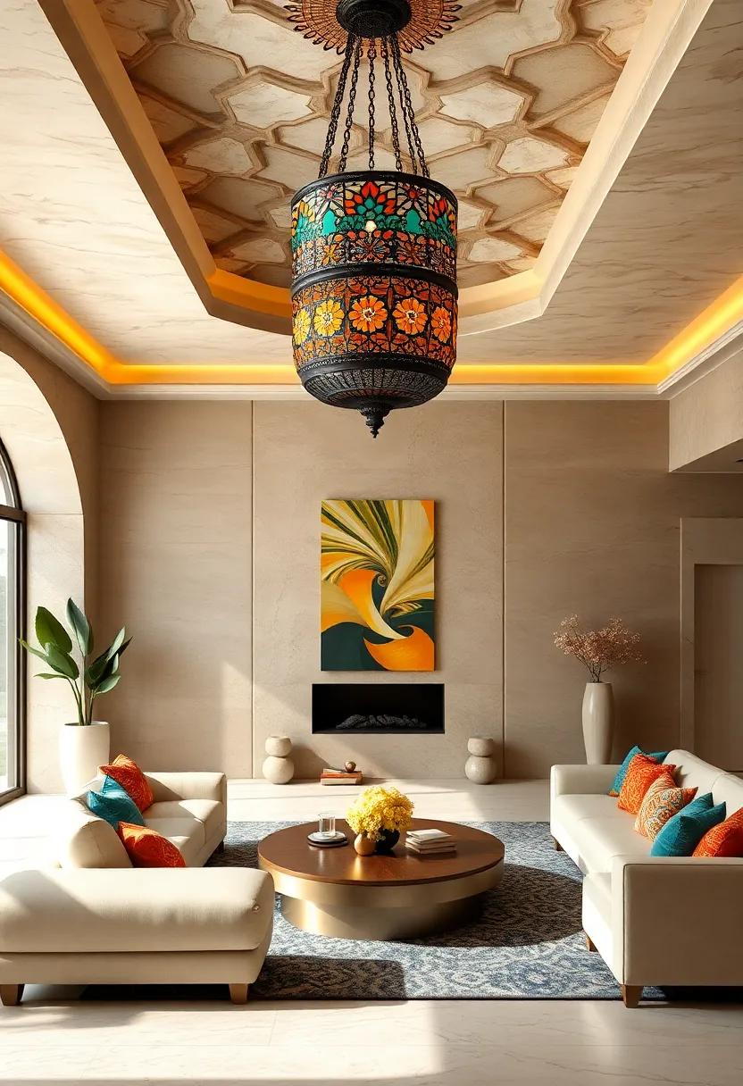 Marvel ⁢at⁣ a contemporary ⁣farmhouse ‍where ⁢a wrought‍ iron chandelier hangs from a vaulted ceiling,​ perfectly harmonizing⁣ rustic charm with⁤ modern aesthetics