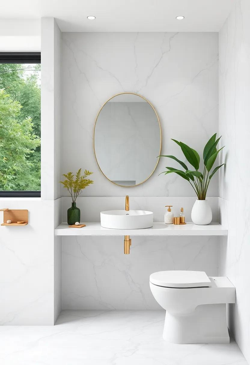 Bringing Nature Indoors‌ with Marble ⁢and Greenery