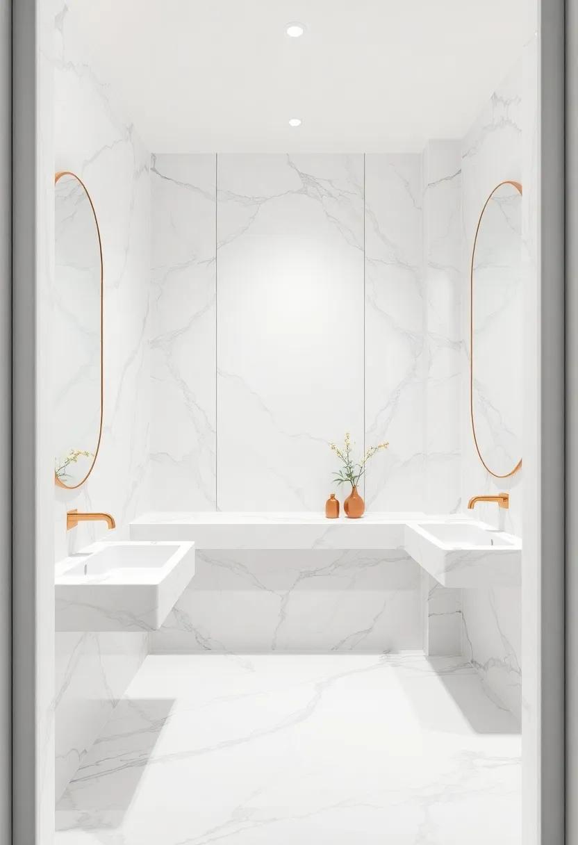 Framing Views: Marble ⁤Surrounds and Strategic Mirrors