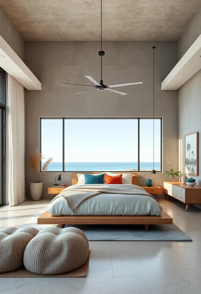 Coastal vibes: Use light-colored floating furniture to channel a beachy aesthetic, perfect for creating a relaxing atmosphere