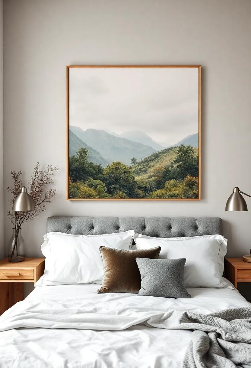 Display natural art: Hang ⁢landscape photographs or nature-inspired artwork that resonates with your personal connection to the outdoors