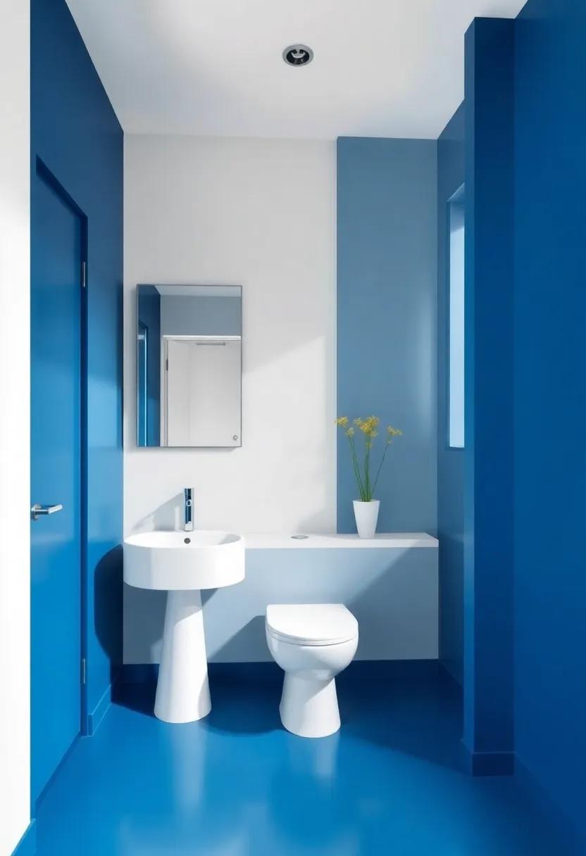 Bold Contrast: Designing with deep ⁢Blues‌ and Bright Whites in​ a Modern Bathroom